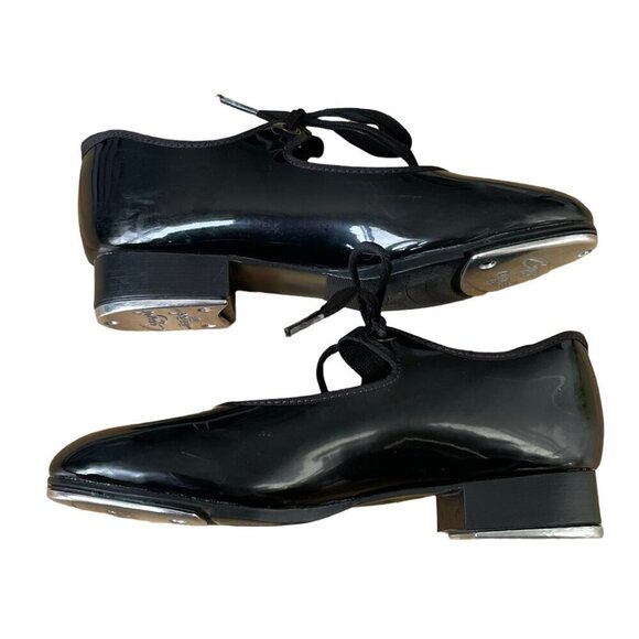 CAPEZIO Tele Tone Tap Dancing Shoes N625 Black Shiny Women's Size 6.5 M - Picture 6 of 16